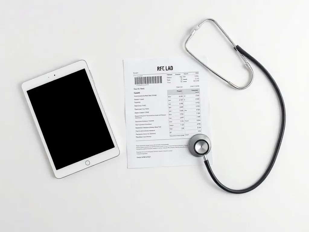 A minimalist, high-contrast overhead shot of medical lab res